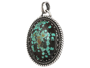 Sterling Silver Turquoise Handcrafted Artisan Pendant, (SP-5792)