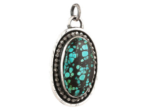 Sterling Silver Turquoise Handcrafted Artisan Pendant, (SP-5749)