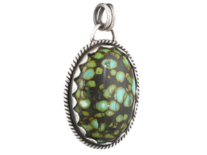 Sterling Silver Turquoise Handcrafted Artisan Pendant, (SP-5753)