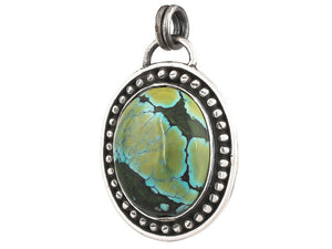 Sterling Silver Turquoise  Handcrafted Artisan Pendant, (SP-5750)