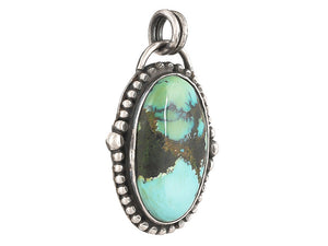 Sterling Silver Turquoise Handcrafted Artisan Pendant, (SP-5761)