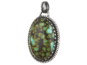 Sterling Silver Kingsman Turquoise Handcrafted Artisan Pendant, (SP-5737)