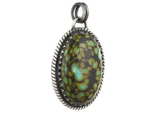 Sterling Silver Kingsman Turquoise Handcrafted Artisan Pendant, (SP-5737)