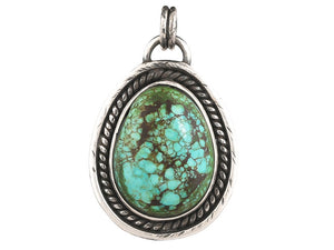 Sterling Silver Turquoise Handcrafted Artisan Pendant, (SP-5741)