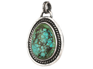 Sterling Silver Turquoise Handcrafted Artisan Pendant, (SP-5741)