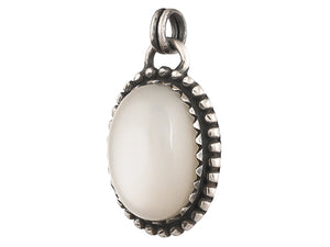 Sterling Silver Moonstone Handcrafted Artisan Pendant, (SP-5766)