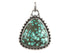 Sterling Silver Turquoise Triangle Handcrafted Artisan Pendant, (SP-5764)