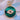 14K Solid Gold Pave Diamond Malachite Evil Eye Pendant,  (14K-DP-101)