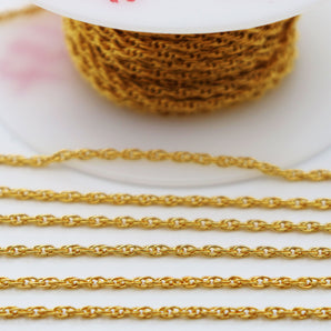 14K Gold Filled  Long and Short Oval Link Cable, By the Foot, Bulk Savings Available!!! (GF-138)