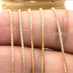 14K Gold Filled Box Chain, 1 mm (GF-094)