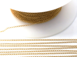 14K Gold Filled Curb Chain, 1.1 mm, (GF-097)