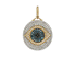14K Solid Gold Pave Evil Eye Diamond Pendant, (14K-DP-034)