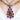 Pave Diamond Rutilated Quartz & Amethyst Drop Pendant, (DPL-2593)