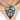 Pave Diamond Large Enamel Heart Pendants, (DPL-2600)
