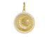 14K Solid Gold Pave Diamond Moon and Star Pendant, (14K-DP-061)