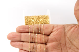 Gold Filled Satellite Cylinder Chain, 4 mm Tube, (GF-059)