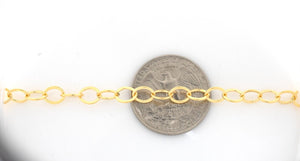 14k Gold Filled Large Flat Oval Cable Chain, 5.5x6.5 mm, (GF-029)