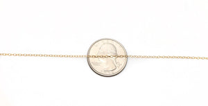 14k Gold Filled Cable Chain, 1.3x2mm, (GF-074)