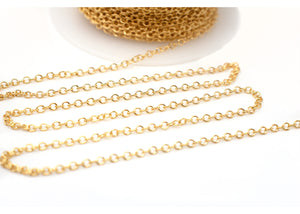 14k Gold Filled Oval Cable Chain,2.4x2.8 mm, (GF-072)