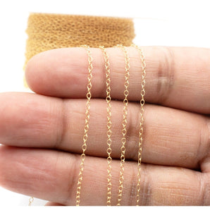 14k Gold Filled Cable Chain, 1.3x2mm, (GF-074)