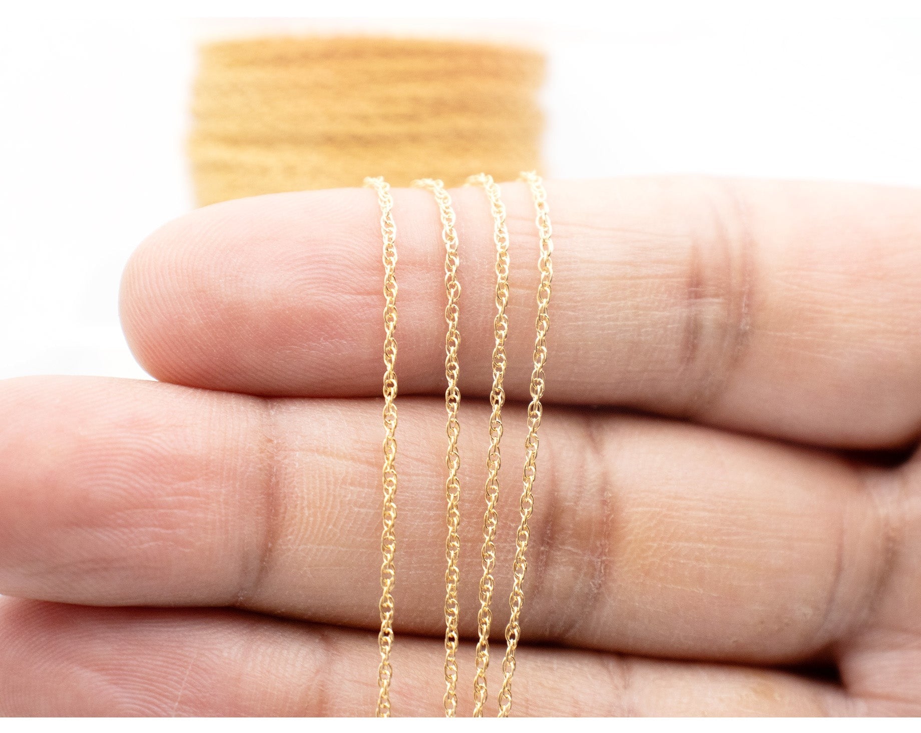 14k Gold Filled 1.2 mm Rope Chain, (GF-077)
