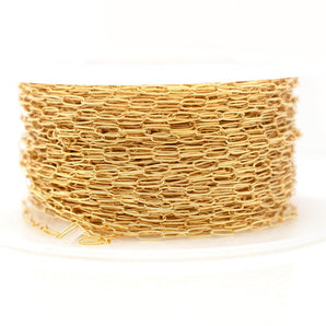 14k Gold Filled Paperclip Chain, 2x5.1mm, (GF-076)