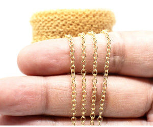 14k Gold Filled Oval Cable Chain,2.4x2.8 mm, (GF-072)