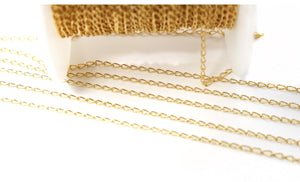 14k Gold Filled Curb Chain, 1.6x3.9 mm, (GF-084)