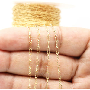 14k Gold Filled Krinkle Chain, 2x5mm, (GF-080)