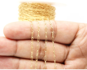 14k Gold Filled Krinkle Chain, 2x5mm, (GF-080)