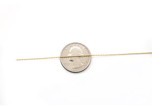 14k Gold Filled 1 mm Ball Chain, (GF-002)