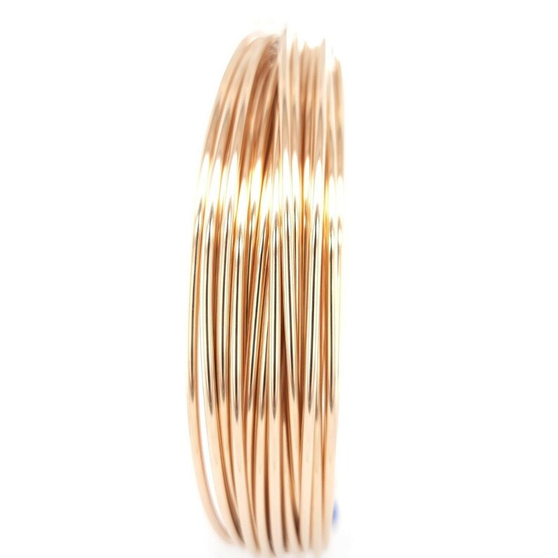 24 Gauge Rose Gold Filled Round Half Hard or Dead Soft Wire - Beadspoint