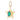 14k Solid Gold & Emerald Star Pendant,  (14K-DP-176)