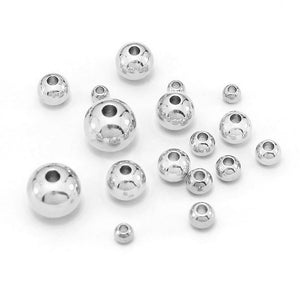 Sterling Silver Round Seamless Beads, (SS/2000)