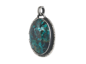 Sterling Silver Turquoise Handcrafted Artisan Pendant, (SP-5841)