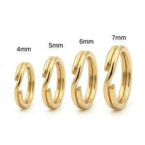 14k Solid Gold Split Ring 4 mm, 5 mm, 6 mm, 7 mm (14k-118)