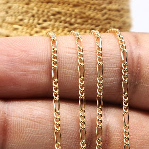 14K Gold Filled Figaro Chain, 4.6X2 mm, (GF-089)