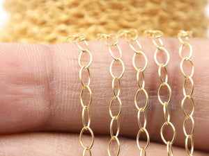 14K Gold Filled Cable Chain, 2.7x4.9 mm, (GF-090)