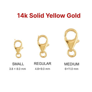 14k SOLID Gold Oval Trigger Clasp, 3 Sizes, (14k-103)