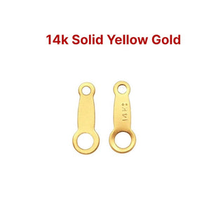 14k SOLID Gold Japanese Quality Stamped Chain Tag, (14k-114)