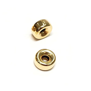 14K SOLID Gold Smooth Roundels, 3-6 mm, (14k-115)