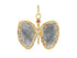 Pave Diamond & Labradorite Large Butterfly Pendant, (DPM-1306)