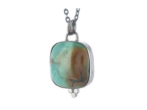Sterling Silver Turquoise Handcrafted Artisan Pendant, (SP-5827)