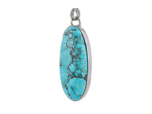 Sterling Silver Turquoise Handcrafted Artisan Pendant, (SP-5798)