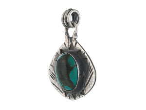Sterling Silver Turquoise Handcrafted Artisan Pendant, (SP-5842)