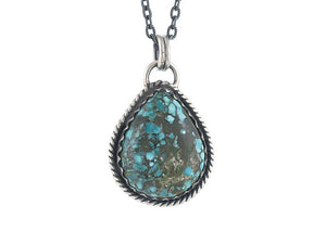 Sterling Silver Turquoise Handcrafted Artisan Pendant, (SP-5816)