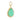 Pave Diamond & Chrysoprase Drop Pendant, (DPM-1289)