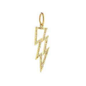 Pave Diamond  Lightning Bolt Pendant, (DPM-1292)