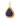 Pave Diamond & Lapis Tear Drop Pendant, (DPM-1336)