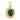 Pave Diamond & Turquoise Moon Pendant, (DPM-1314)